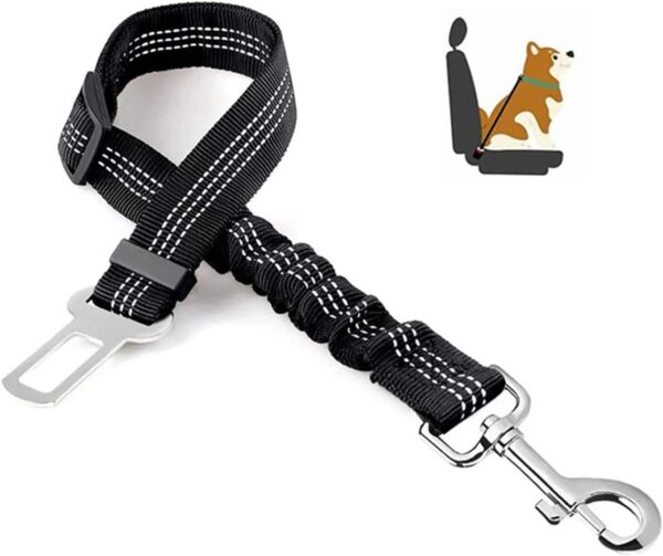 Dog Seat Belts for Cars - Dog Seat Belt Adjustable Elastic Bungee - Strong Durable Dog Car Harness - Car Dog Seat Belt 360 Degree Swivel Attach Won't...