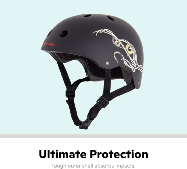 Schwinn Boys and Girls BMX Bike Helmet, Kid Ages 8+ Years Old, Great Scooter, Skateboard, or Bicycle Helmet, Suggested Fit 54 - 58 cm