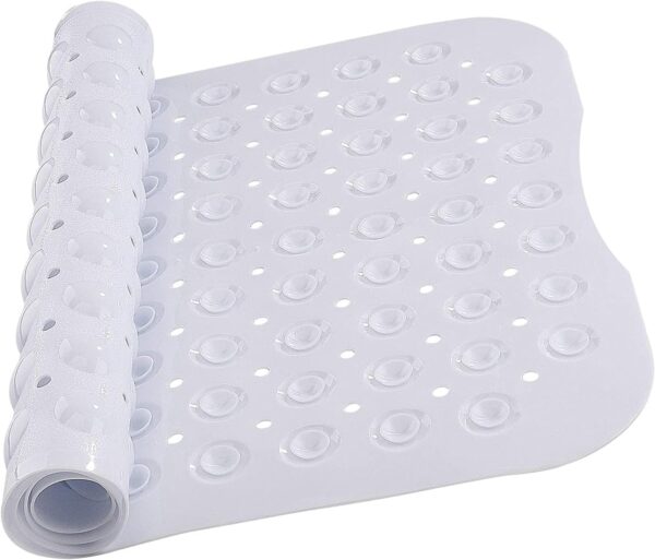 MOONLIGHT20015 Shower Bath Mat Non Slip Anti Mould & Mildew with Strong Suction Cups Grip and Drain Holes Soft Rubber Shower Mats - PVC Bathroom Mat...