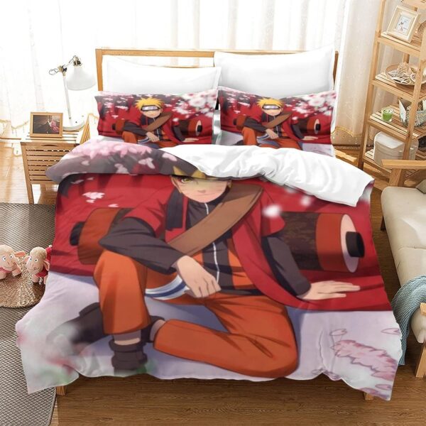 Naruto 3D Duvet Cover Bedding Set For Boys Girls Comforter Cover Ultra Soft 3D Microfiber Bedspread Quilt Cover With Zipper Closure 3-Piece Set...