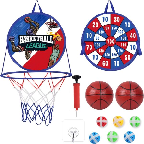 Kids Darts Board Set-14 inchs,toddler basketball hoop indoor,Summer Indoor Outdoor Party Yard Toys Games