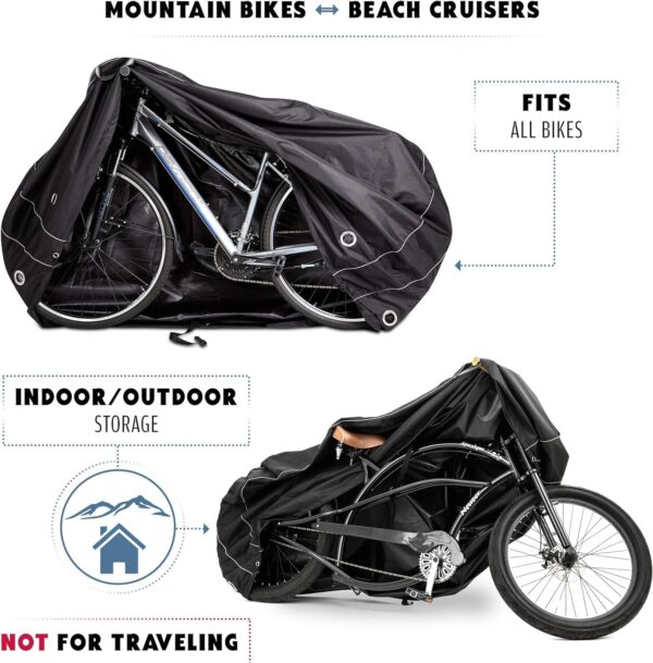 TeamObsidian Bike Cover - Waterproof Outdoor Bicycle Storage For 1 Bike - Heavy Duty Ripstop Bike Tent Material - Constant Bikes Protection Through All...