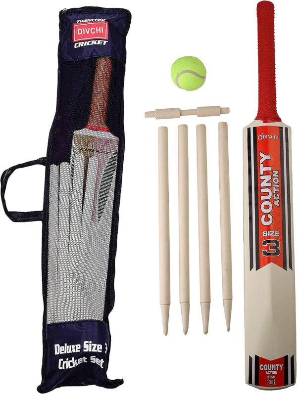 DIVCHI Cricket Set in Mesh Carry Bag, available in size 3, 5 Suitable for approximate ages 8-12 years