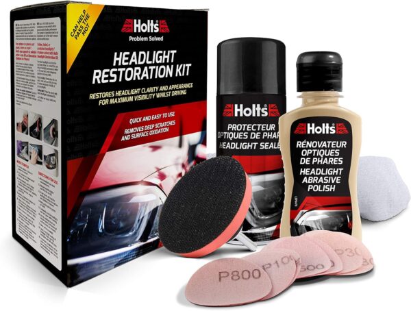Holts Headlight Restoration Kit, Award Winning Headlamp Restoration Kit, Professional Quality Car Headlight Cleaner To Restore Clarity, Reliable & Easy...